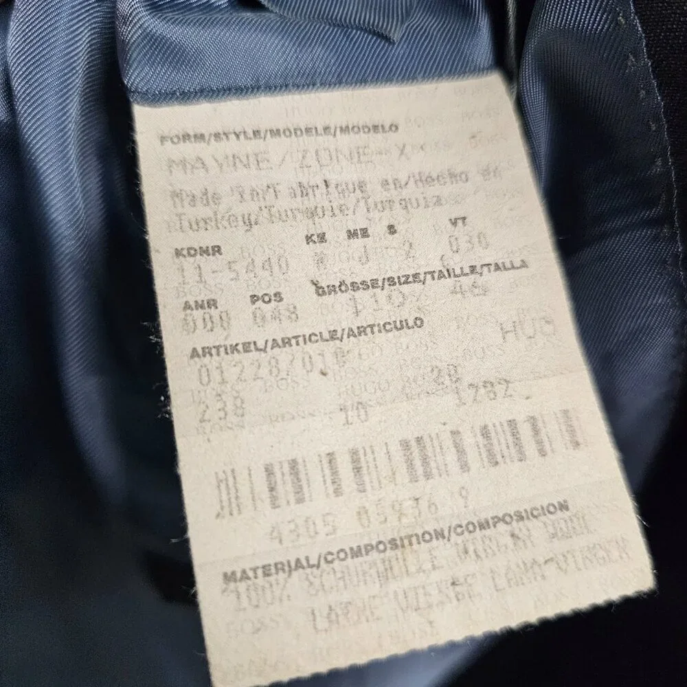 Hugo Boss 46L Gray Solid 3-Button Sport Coat Blazer Jacket G234_11